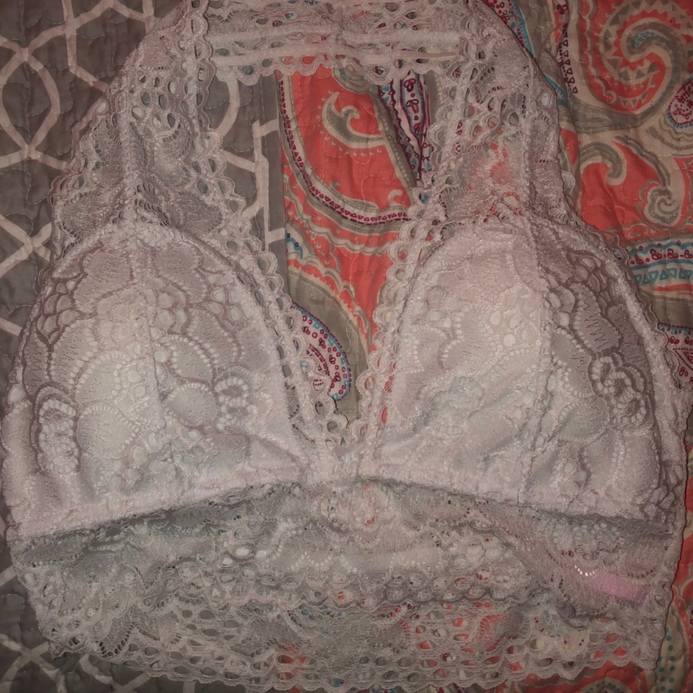 white padded bralette